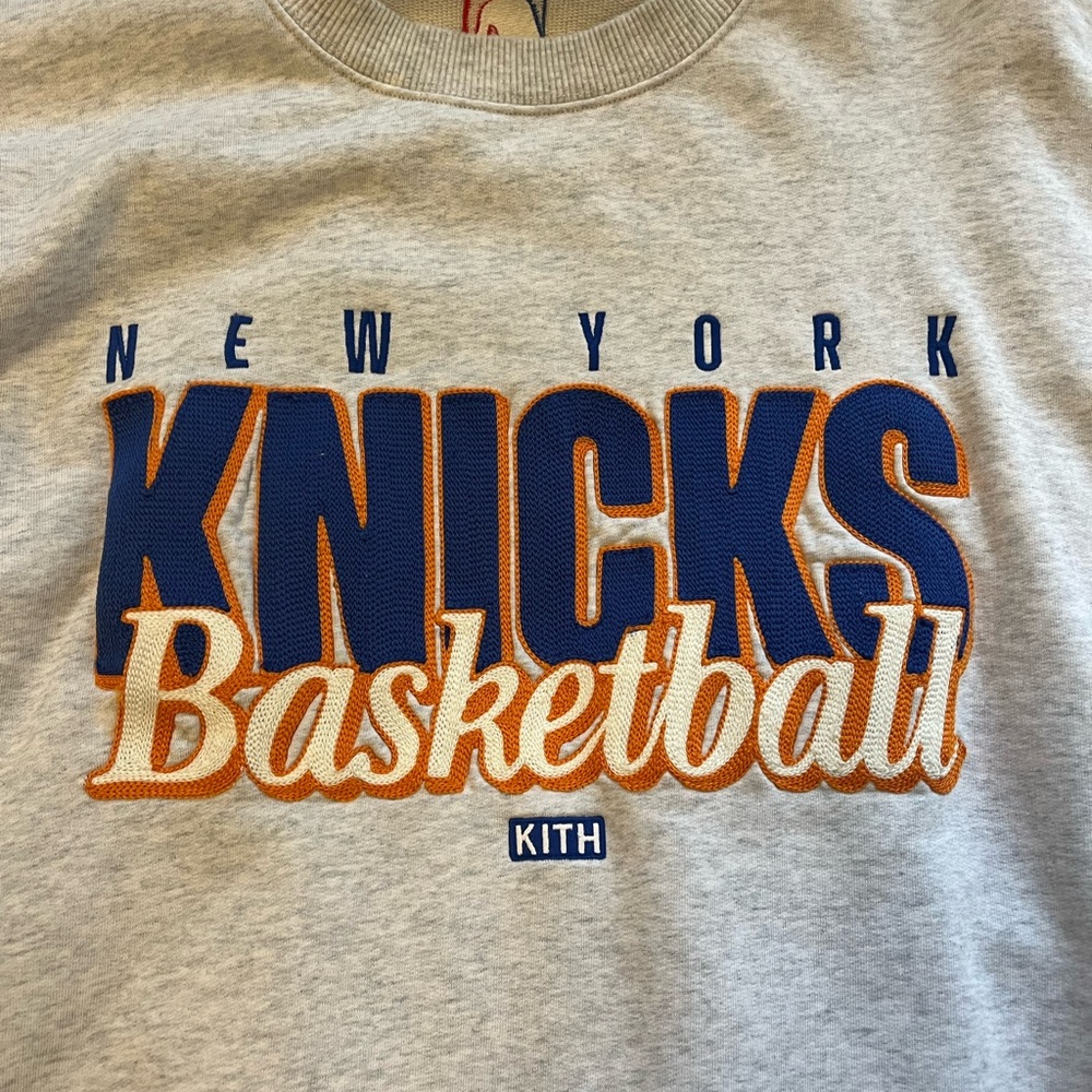 Kith Gray Sweatshirt with Red and Blue Accents